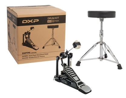 DXP DRUM KIT ADD ON PK-550 SERIES with DXPBP5 Pedal and DA1238 Stool — view 4