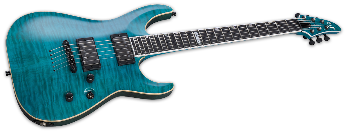 ESP USA Horizon See Thru Aqua Electric Guitar