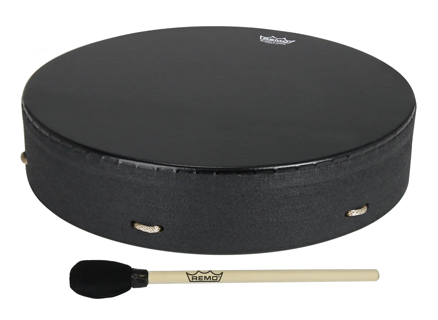 Remo 14 inch Bahia Buffalo Drum - Black