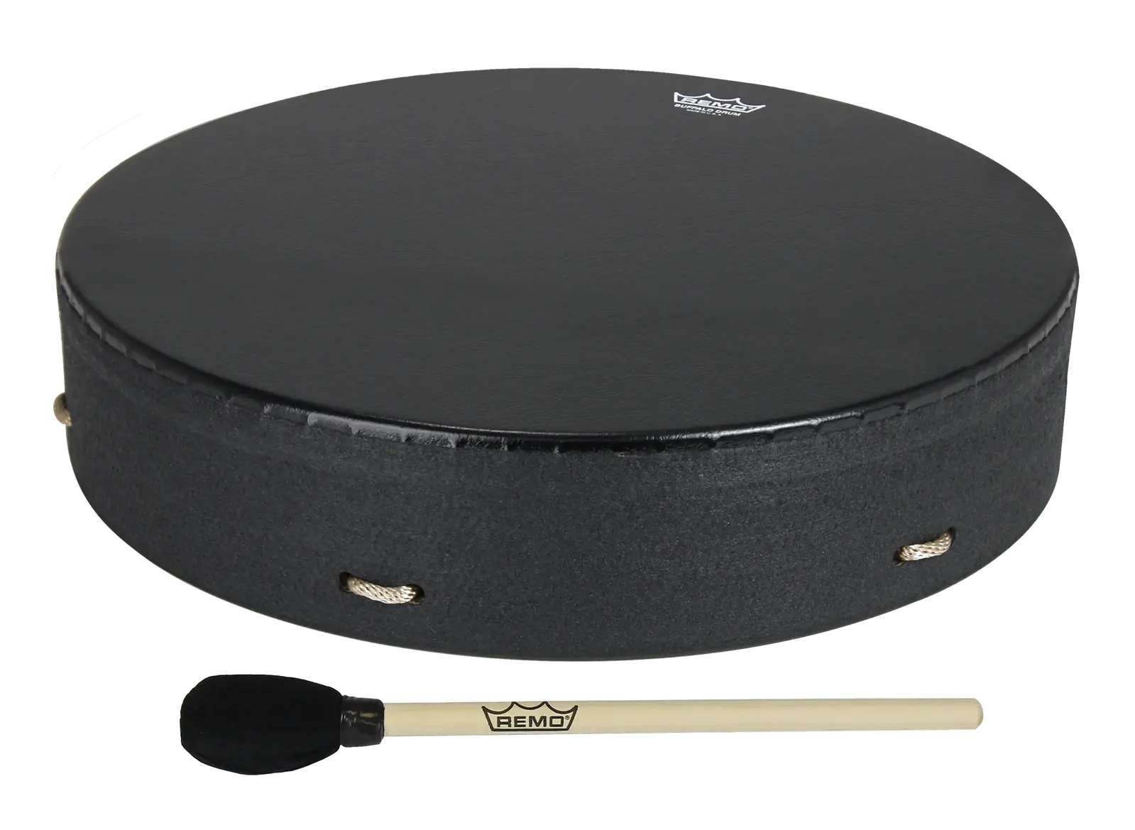 Remo 14 inch Bahia Buffalo Drum - Black