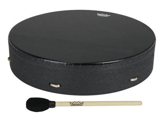 Remo 14 inch Bahia Buffalo Drum - Black