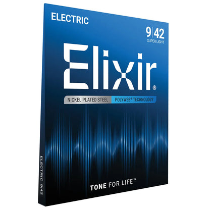 Elixir 12000 Polyweb Electric Guitar Strings Super Light 9-42 Gauge — view 2