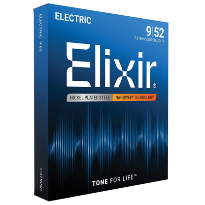 Elixir 12007 Nanoweb 7-String Electric Guitar Strings Super Light 9-52 — view 2