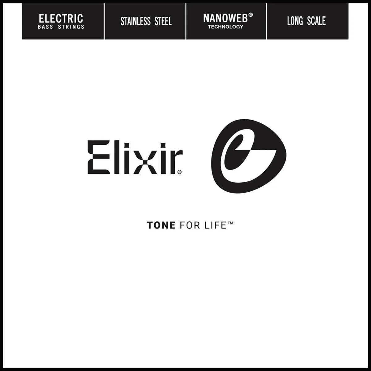 Elixir 13386 Nanoweb Single Stainless Steel Bass String .085