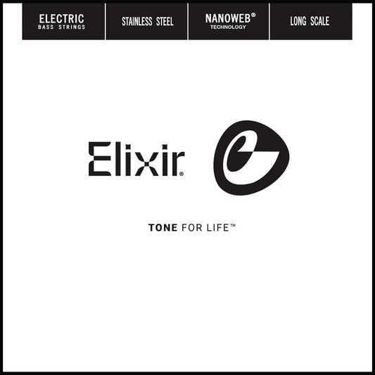 Elixir 13386 Nanoweb Single Stainless Steel Bass String .085