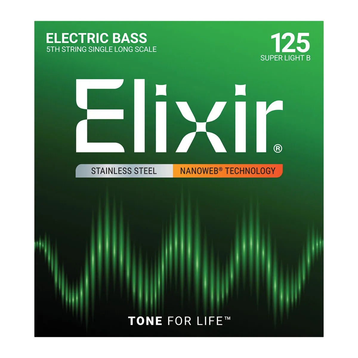 Elixir 13426 Nanoweb Single Stainless Steel Bass String .125