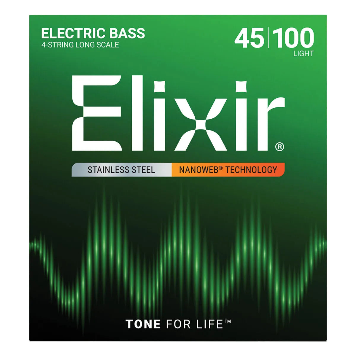 Elixir 14652 Nanoweb Stainless Steel Light Bass Strings 45-100
