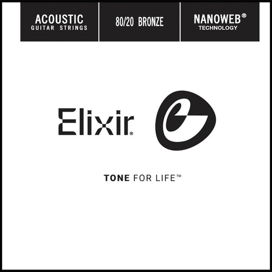 Elixir 15153 Nanoweb Single .053 80/20 Bronze Guitar String