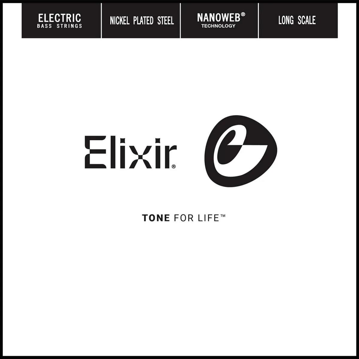Elixir 15380 Nanoweb Nickel Plated Steel Single Bass String .080