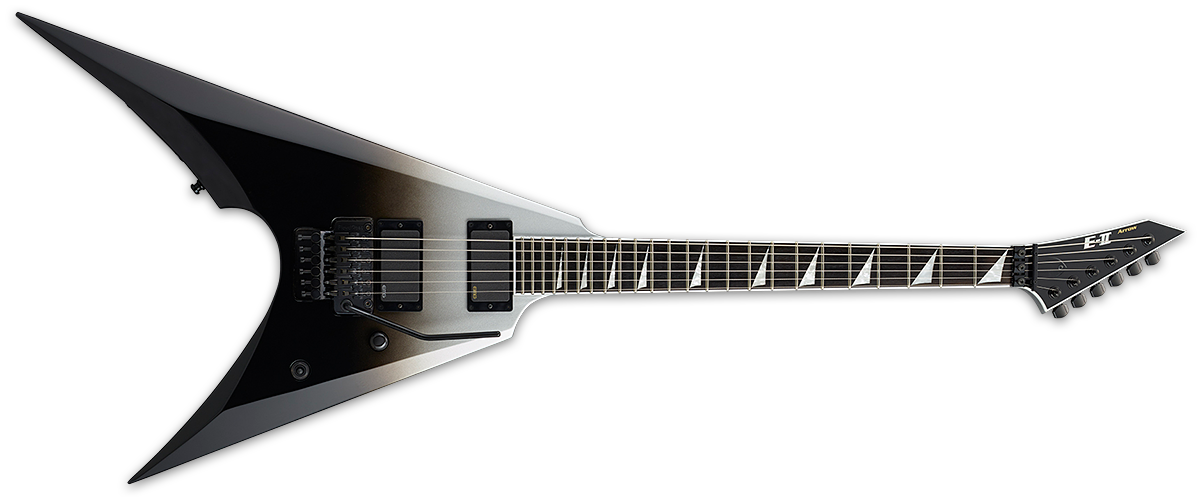 ESP E-II Arrow FR Electric Guitar Black Silver Fade