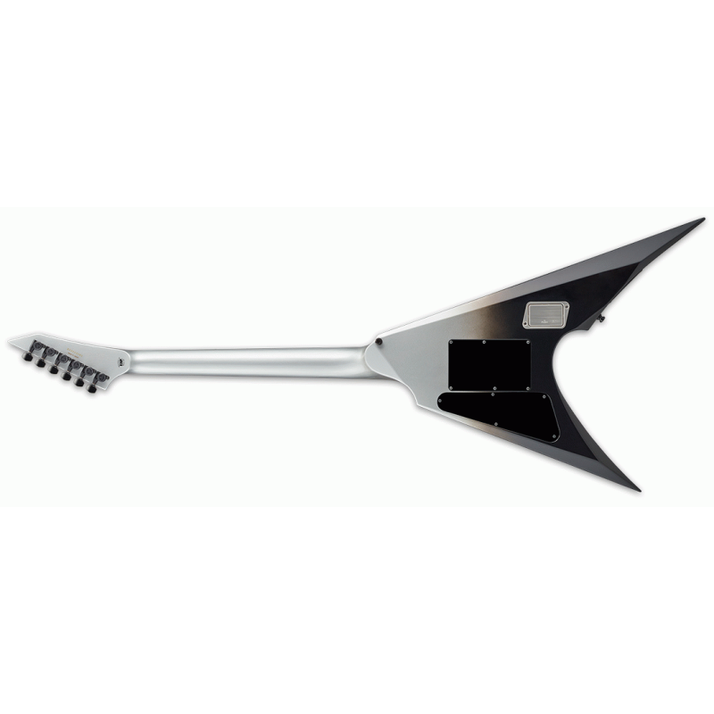 ESP E-II Arrow Black Silver Fade Electric Guitar with EMG Pickups and Hardshell Case — view 2