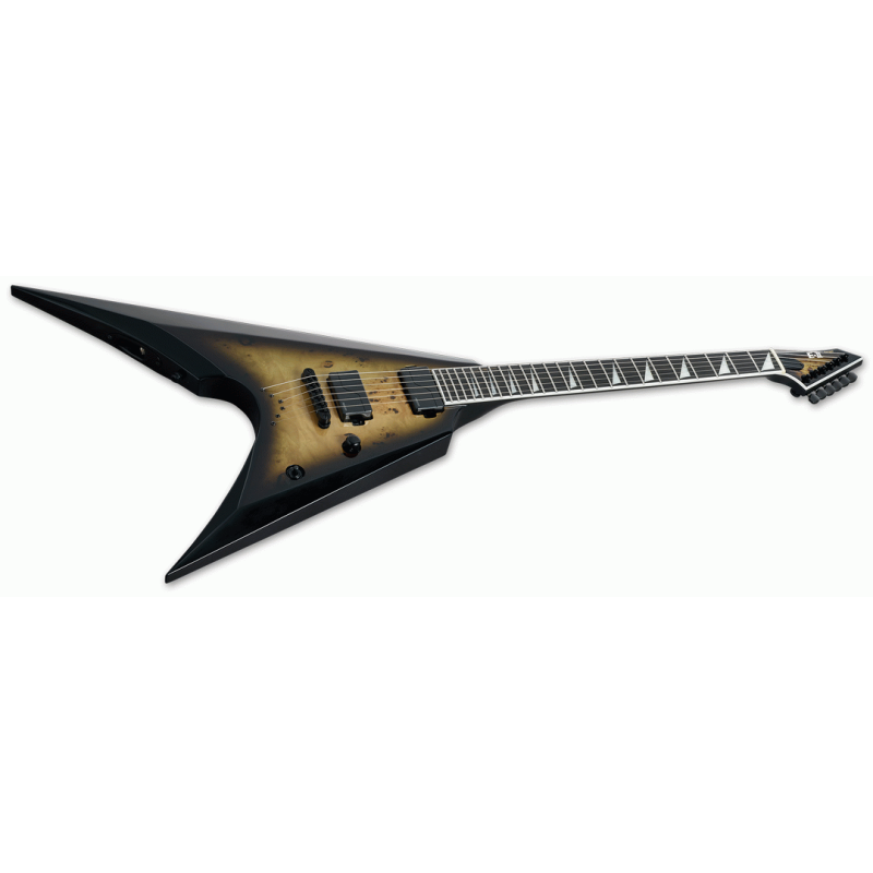 ESP E-II Arrow NT Nebula Black Burst Electric Guitar with Hardshell Case — view 3