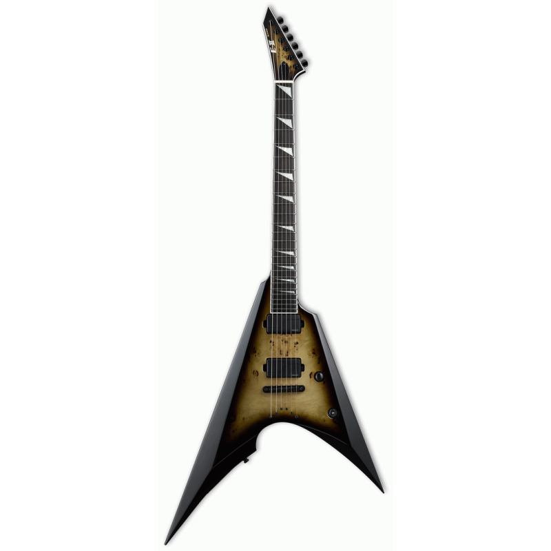 ESP E-II Arrow NT Nebula Black Burst Electric Guitar with Hardshell Case