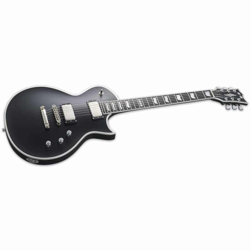 ESP E-II Eclipse Black Satin Guitar with EMG 60/81 Pickups and Hardshell Case — view 3