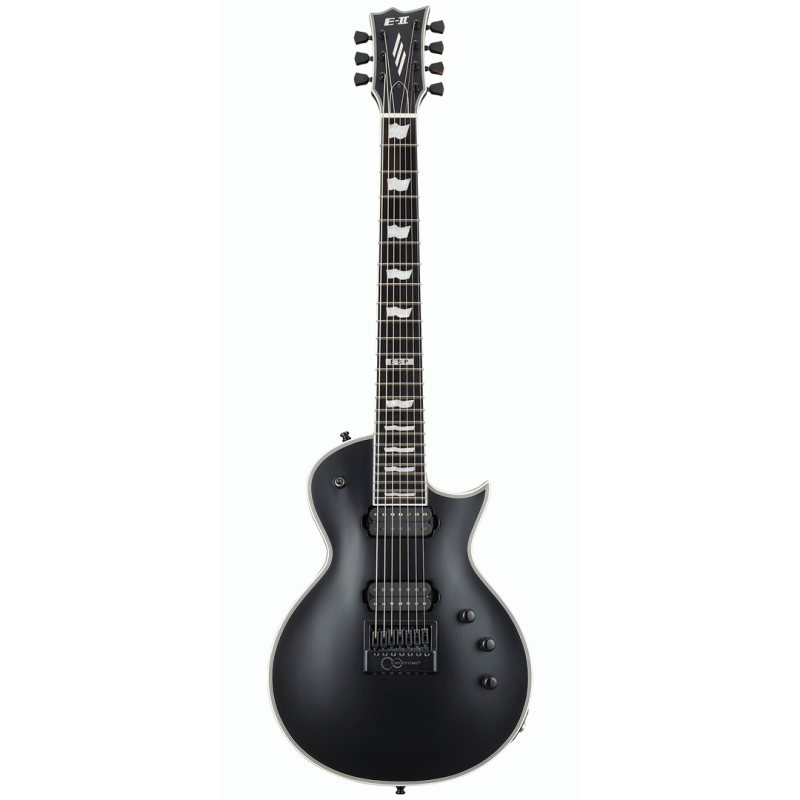 ESP E-II Eclipse-7 EverTune Guitar in Black Satin with Seymour Duncan Pickups and Hardshell Case