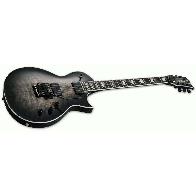 ESP E-II Eclipse FR QM Charcoal Burst Electric Guitar with Fishman Pickups and Floyd Rose Case Included — view 3