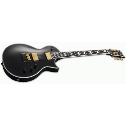 ESP E-II Eclipse Full Thickness EverTune Electric Guitar, Gloss Black with Gold Hardware — view 3