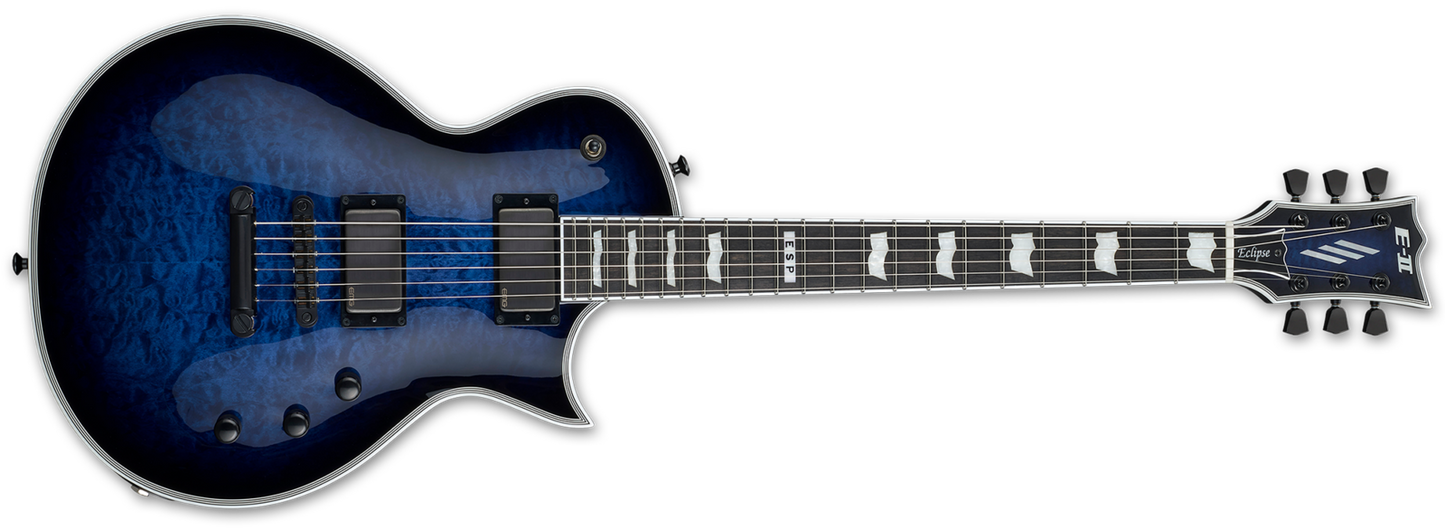 ESP E-II Eclipse Quilted Maple Reindeer Blue Electric Guitar