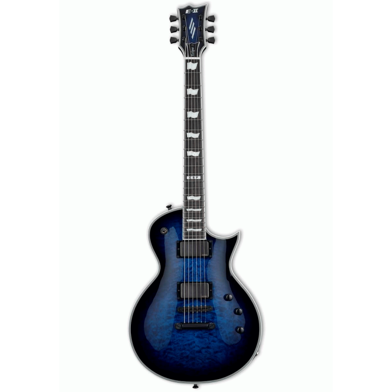 ESP E-II Eclipse QW Reindeer Blue Electric Guitar with Hardshell Case