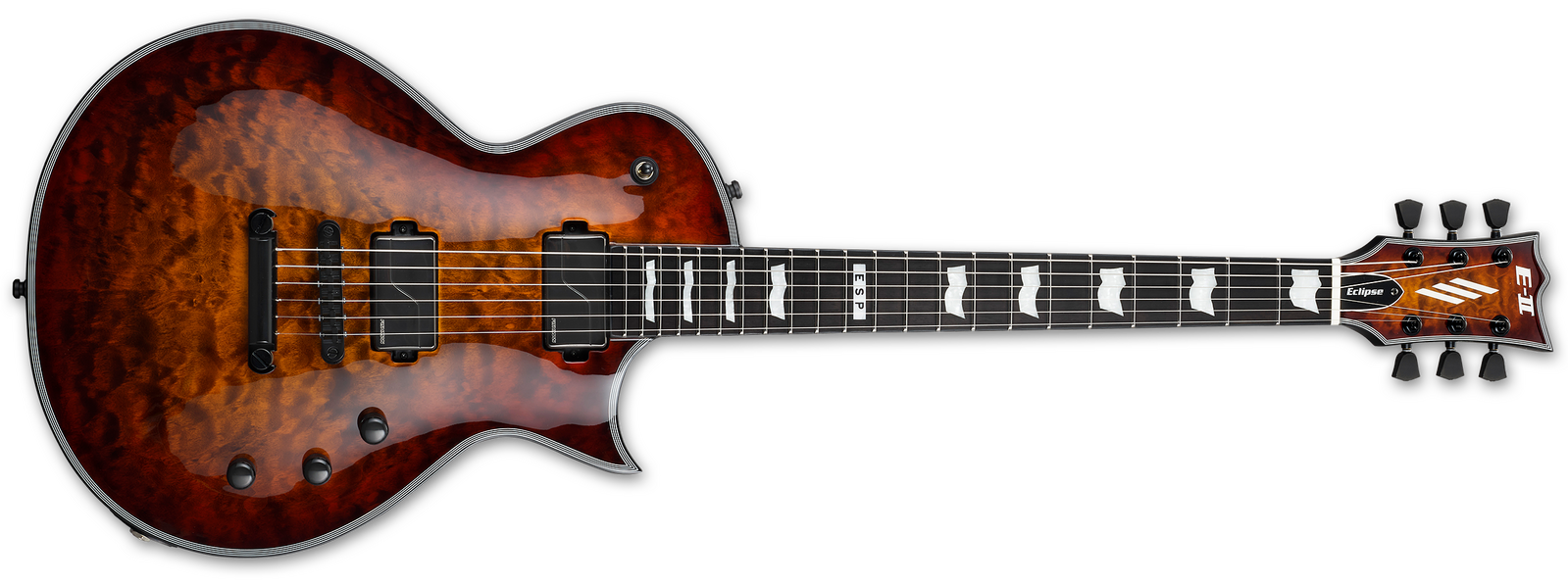 ESP E-II Eclipse Electric Guitar QM Tiger Eye