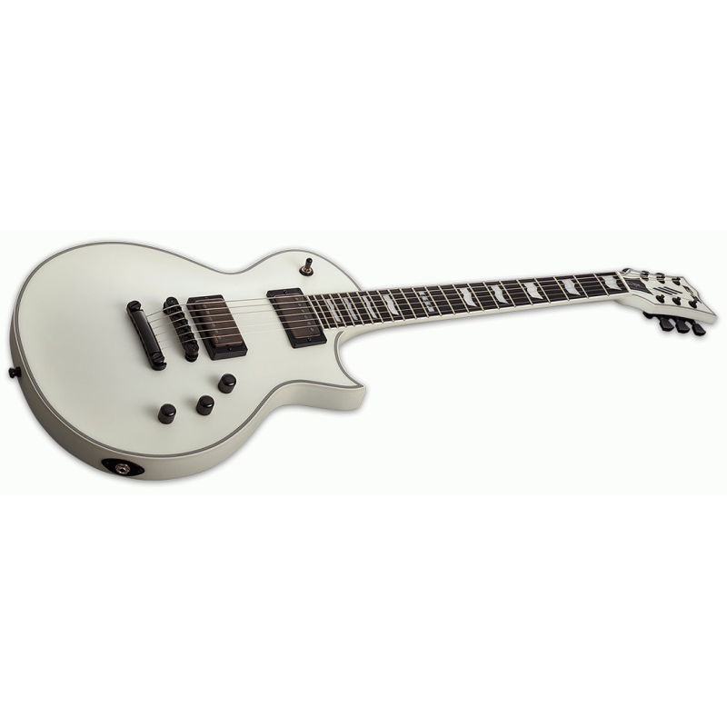 ESP E-II Eclipse Snow White Satin Guitar — view 3