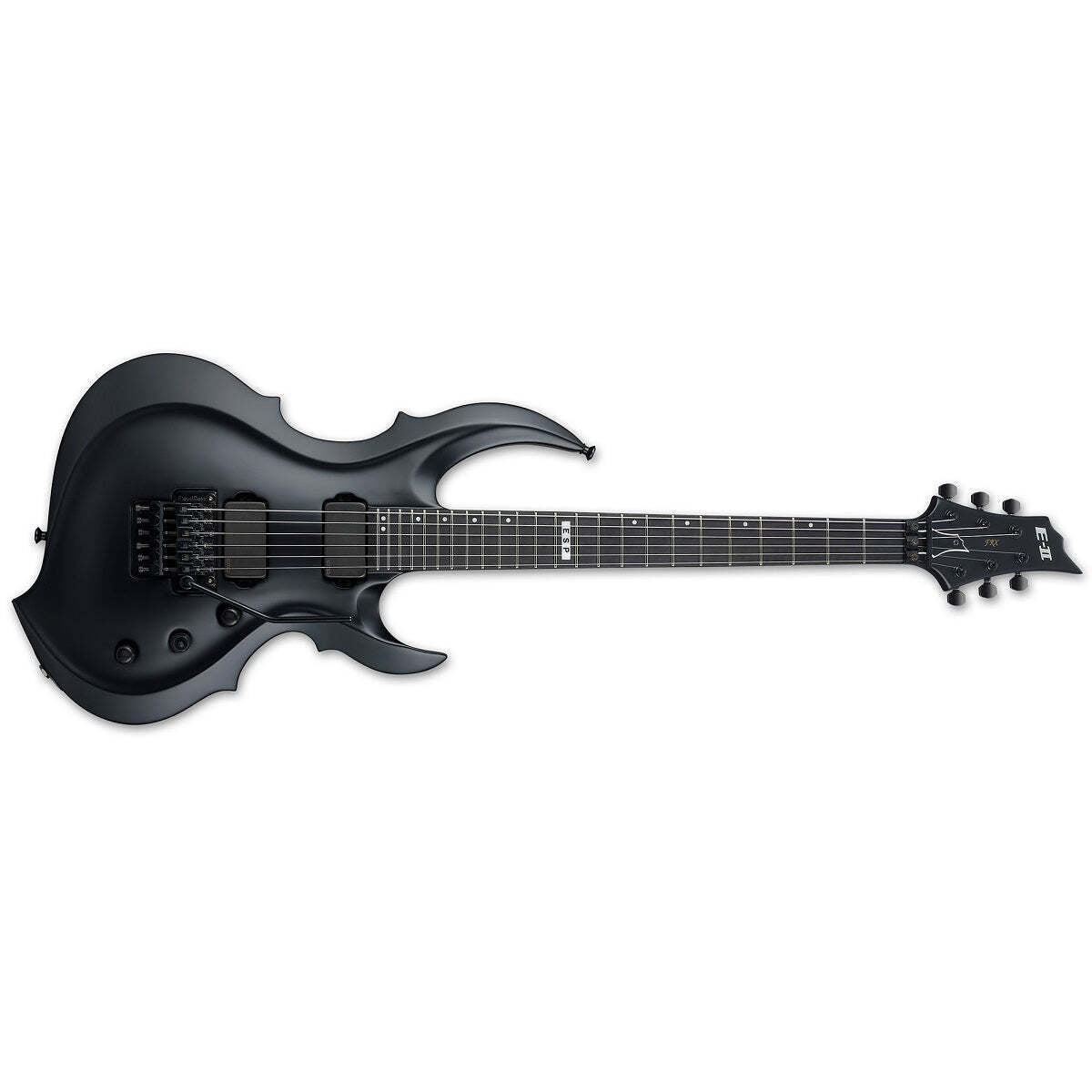 ESP E-II FRX Black Satin Electric Guitar with EMG Pickups and Hardshell Case