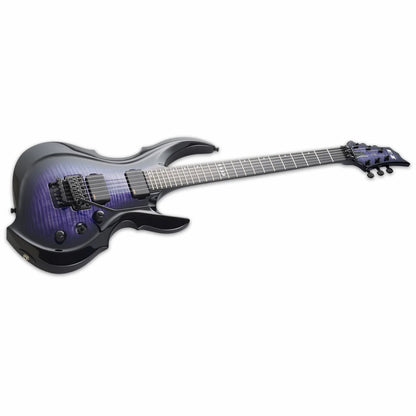 ESP E-II FRX Flame Top Electric Guitar Reindeer Blue with Hardshell Case — view 2