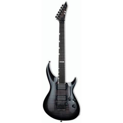 ESP E-II Horizon-III FM FR Guitar, See Thru Black, Mahogany Body, Flamed Maple Top, 25.5" Scale, Floyd Rose Bridge, Seymour Duncan Pickups
