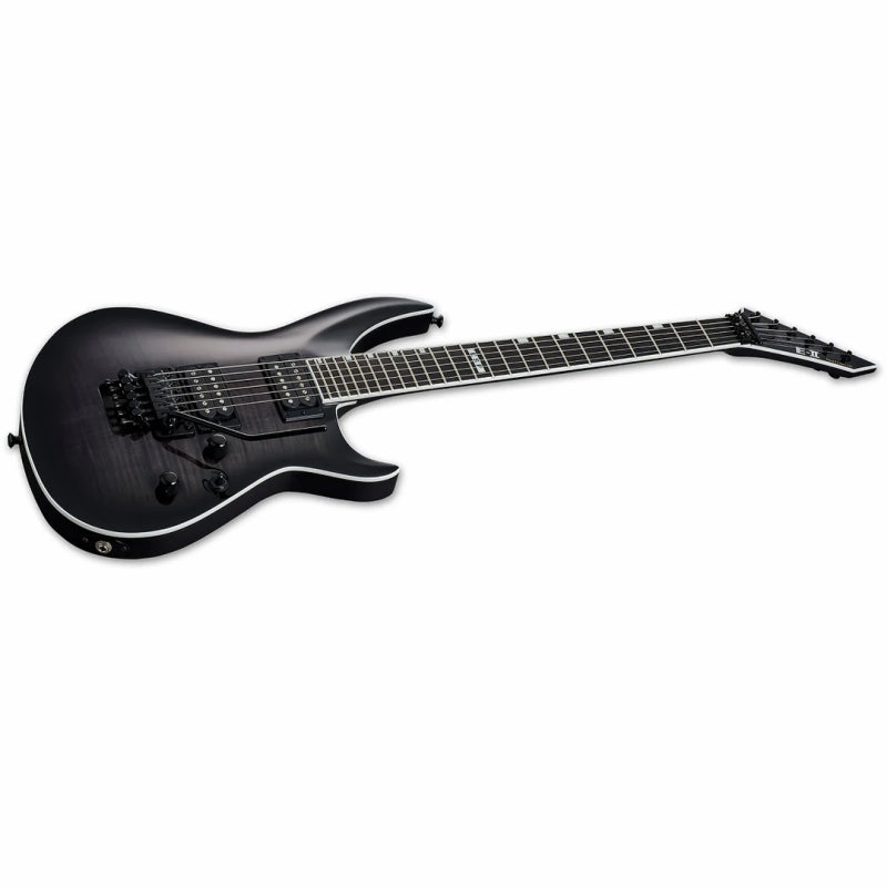 ESP E-II Horizon-III FM FR Guitar, See Thru Black, Mahogany Body, Flamed Maple Top, 25.5" Scale, Floyd Rose Bridge, Seymour Duncan Pickups — view 3