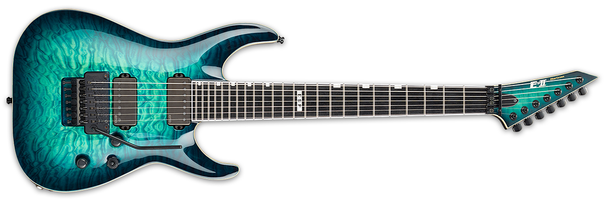 ESP E-II Horizon FR-7 Electric Guitar Teal Burst