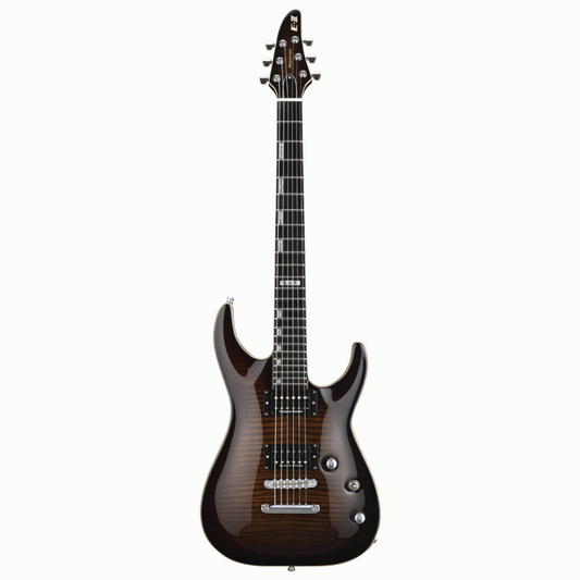 ESP E-II Horizon NT Flame No Trem Dark Brown Sunburst Guitar