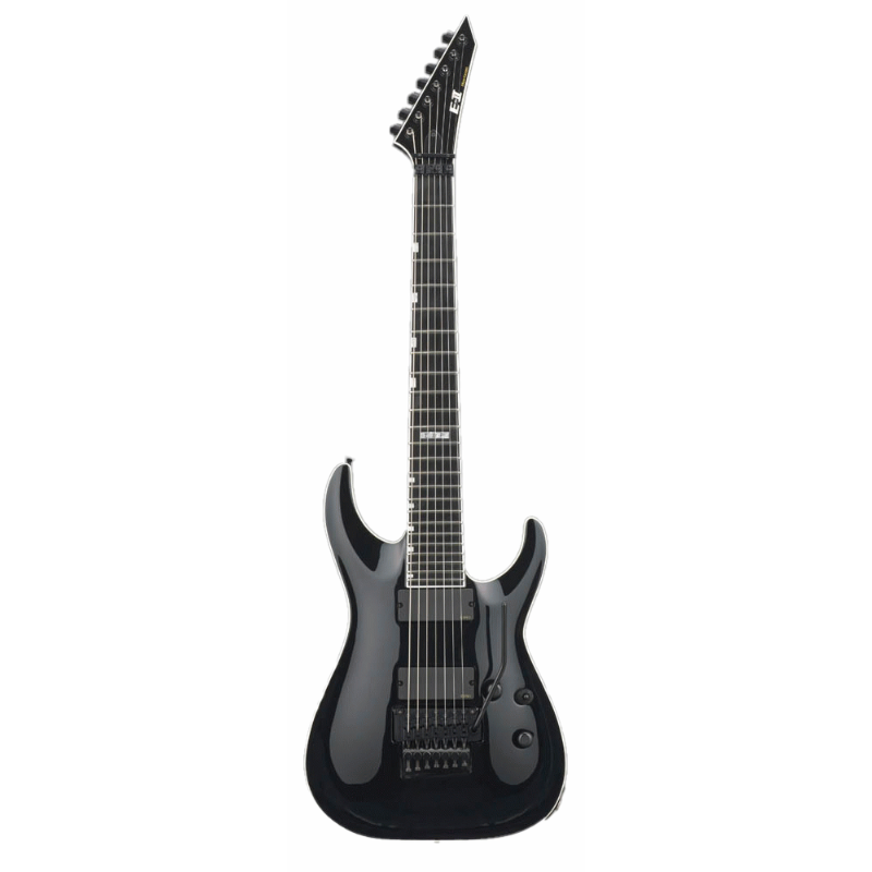ESP E-II Horizon FR-7 Floyd Rose Black 7-String Electric Guitar with Hard Case
