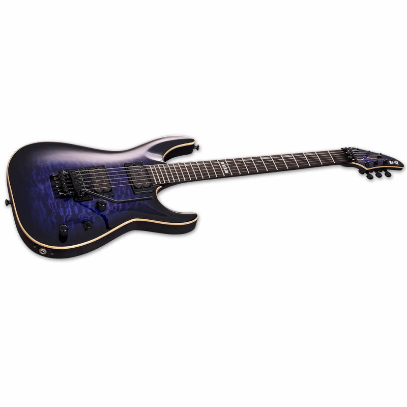 ESP E-II Horizon Quilted Blue with Floyd Rose Bridge — view 2