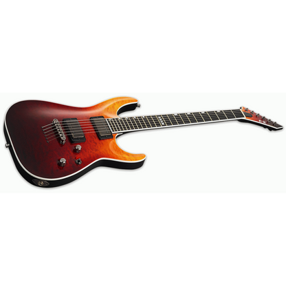 ESP E-II Horizon NT-II Tiger Eye Amber Fade Guitar with EMG Pickups and Hardshell Case — view 3