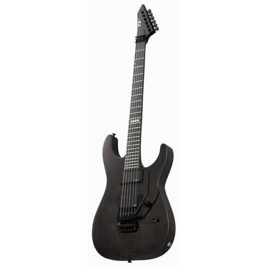 ESP E-II M-II Neck Thru Electric Guitar See Thru Black with EMG 81 Pickups and Floyd Rose Tremolo