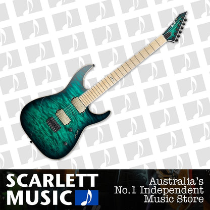 ESP E-II M2 NT Hipshot Black Turquise Burst Electric Guitar — view 2