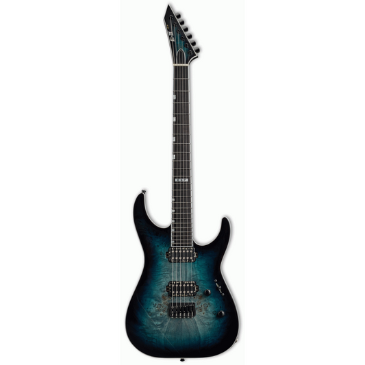ESP E-II M-II Mercury Blue Burst Electric Guitar with Hardshell Case