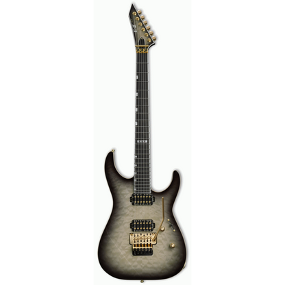 ESP E-II M-II Black Natural Burst Electric Guitar with Quilt Top and Gold Hardware