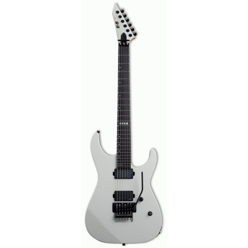 ESP E-II M-II Neck Thru Guitar, Snow White Finish, Alder Body, Maple Neck, Fishman Fluence Pickups, Hardshell Case Included