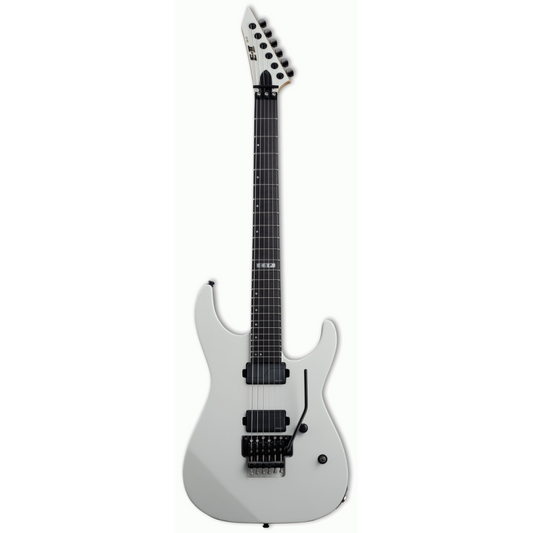 ESP E-II M-II Neck Thru Guitar, Snow White Finish, Alder Body, Maple Neck, Fishman Fluence Pickups, Hardshell Case Included