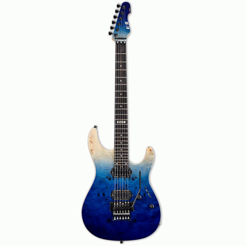 ESP E-II SN-II Snapper Blue Natural Fade Electric Guitar with Hardshell Case