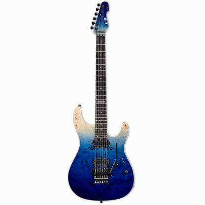 ESP E-II SN-II Snapper Blue Natural Fade Electric Guitar with Hardshell Case