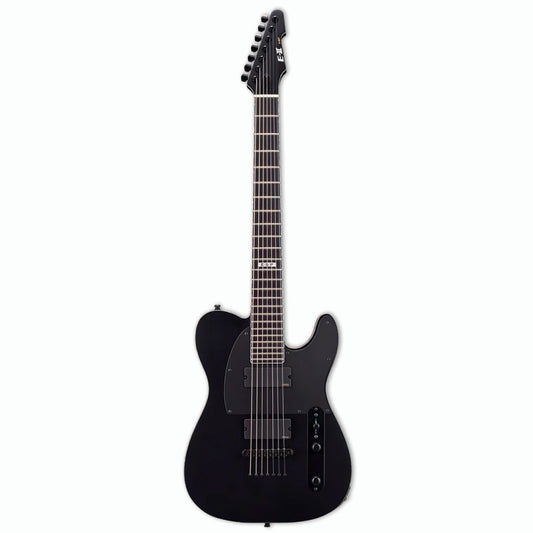 ESP E-II T-B7 7 String Baritone Guitar Black Satin