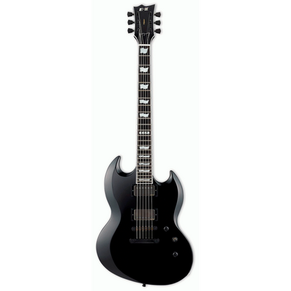 ESP E-II Viper Electric Guitar in Black with EMG Pickups and Hardshell Case