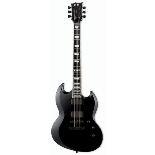 ESP E-II Viper Electric Guitar in Black with EMG Pickups and Hardshell Case