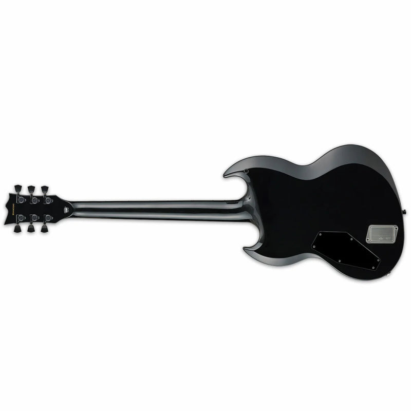 ESP E-II Viper Electric Guitar in Black with EMG Pickups and Hardshell Case — view 2