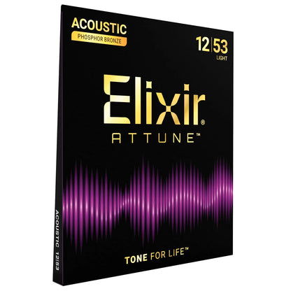 Elixir Attune Phosphor Bronze Acoustic Guitar Strings Light 12-53 E21052 — view 2