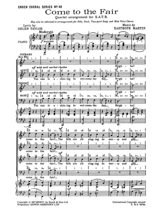 Come To The Fair SATB Martin(Arc)