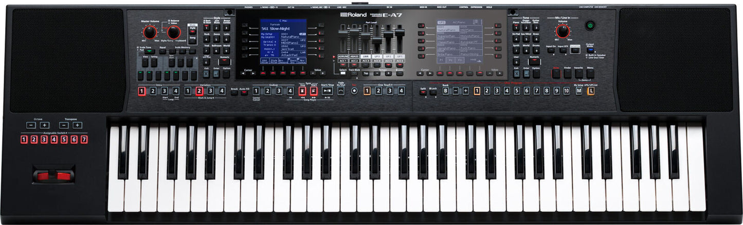 ROLAND E-A7 Expandable Arranger Keyboard - 1500+ Sounds, Dual-Screen Layout, Global Backing Styles — view 2