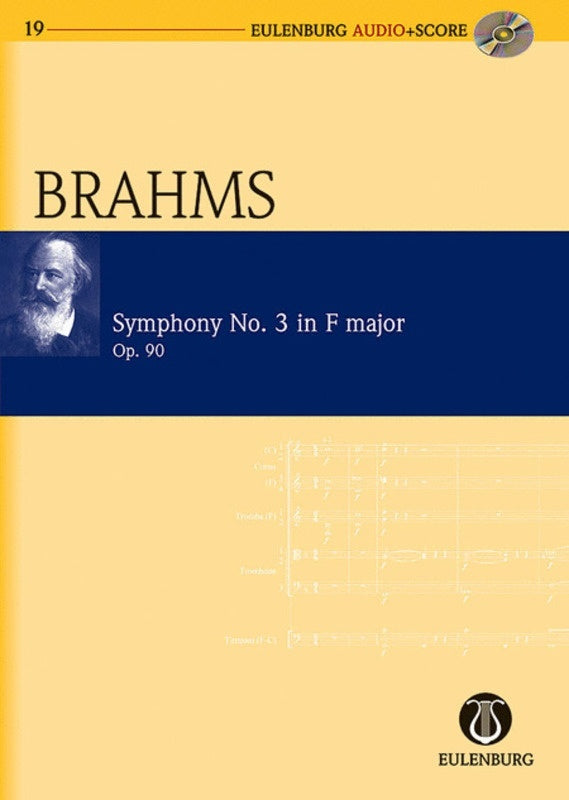 Brahms - Symphony No 3 F Maj Op 90 Study Score Book/CD